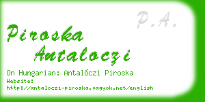 piroska antaloczi business card